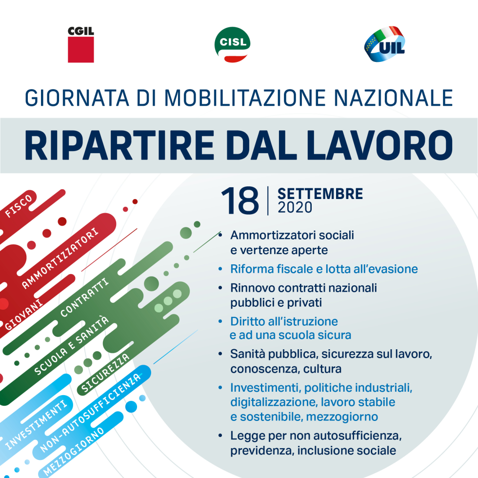 MOBILITAZIONE CGIL CISL UIL 