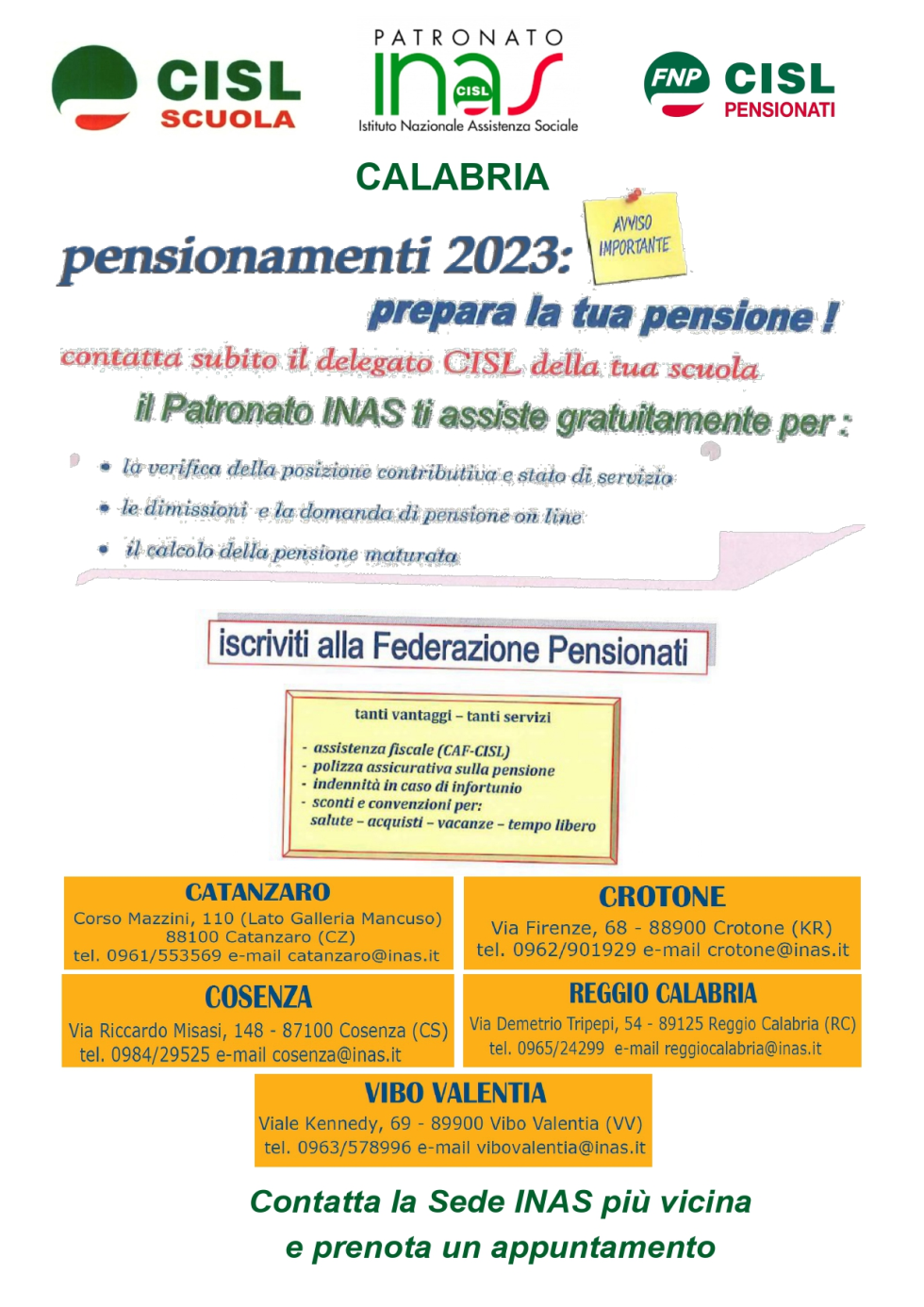 PENSIONAMENTI 2023